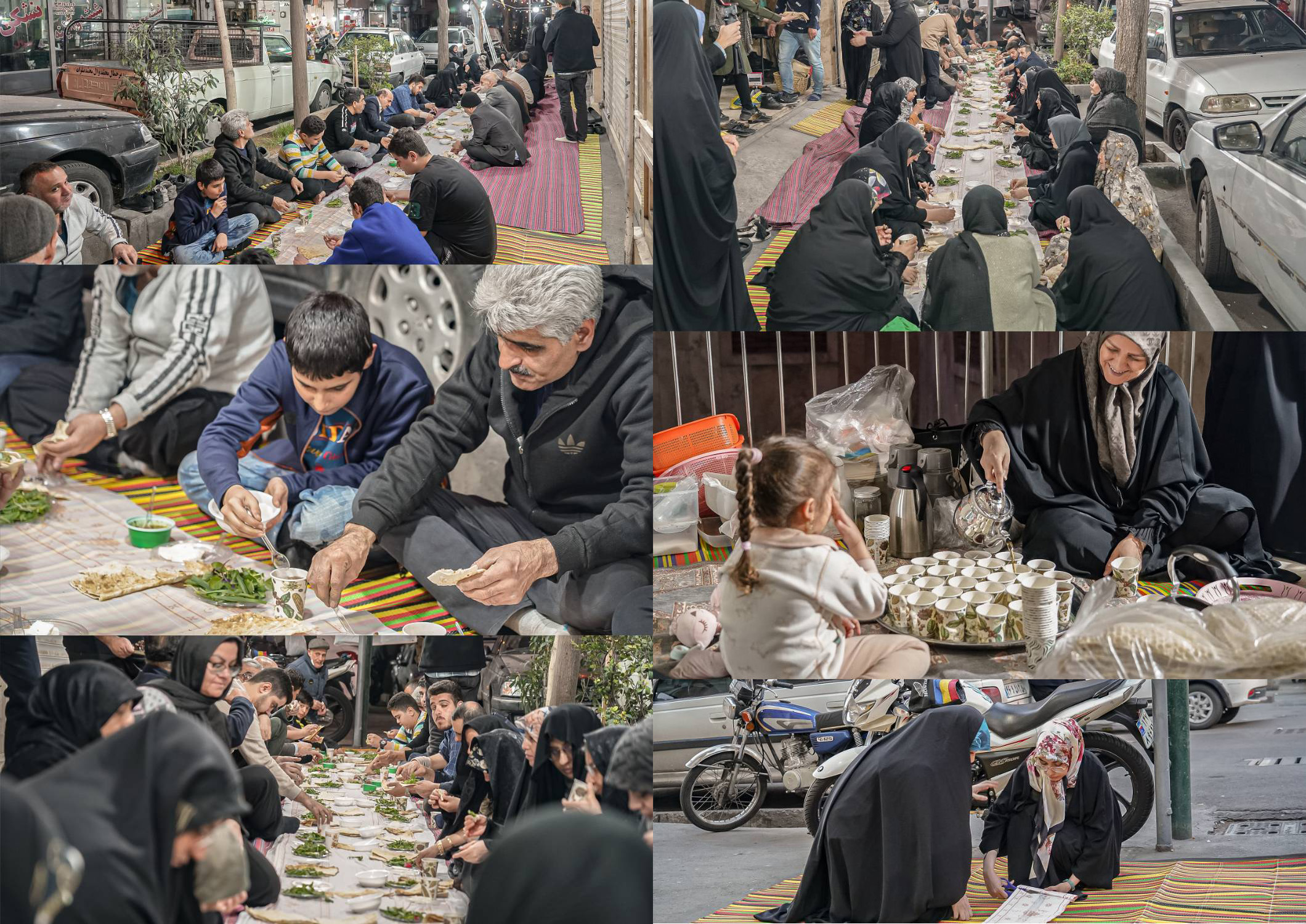 خادمی در محله افطاری
